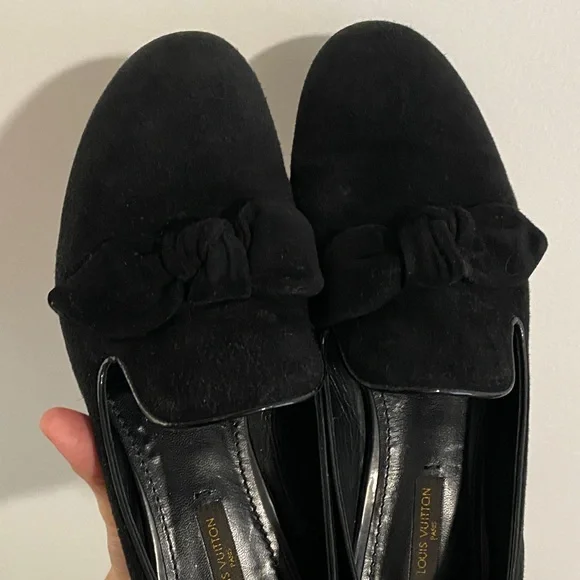 Louis Vuitton Black Suede Loafers - Picture 3 of 9